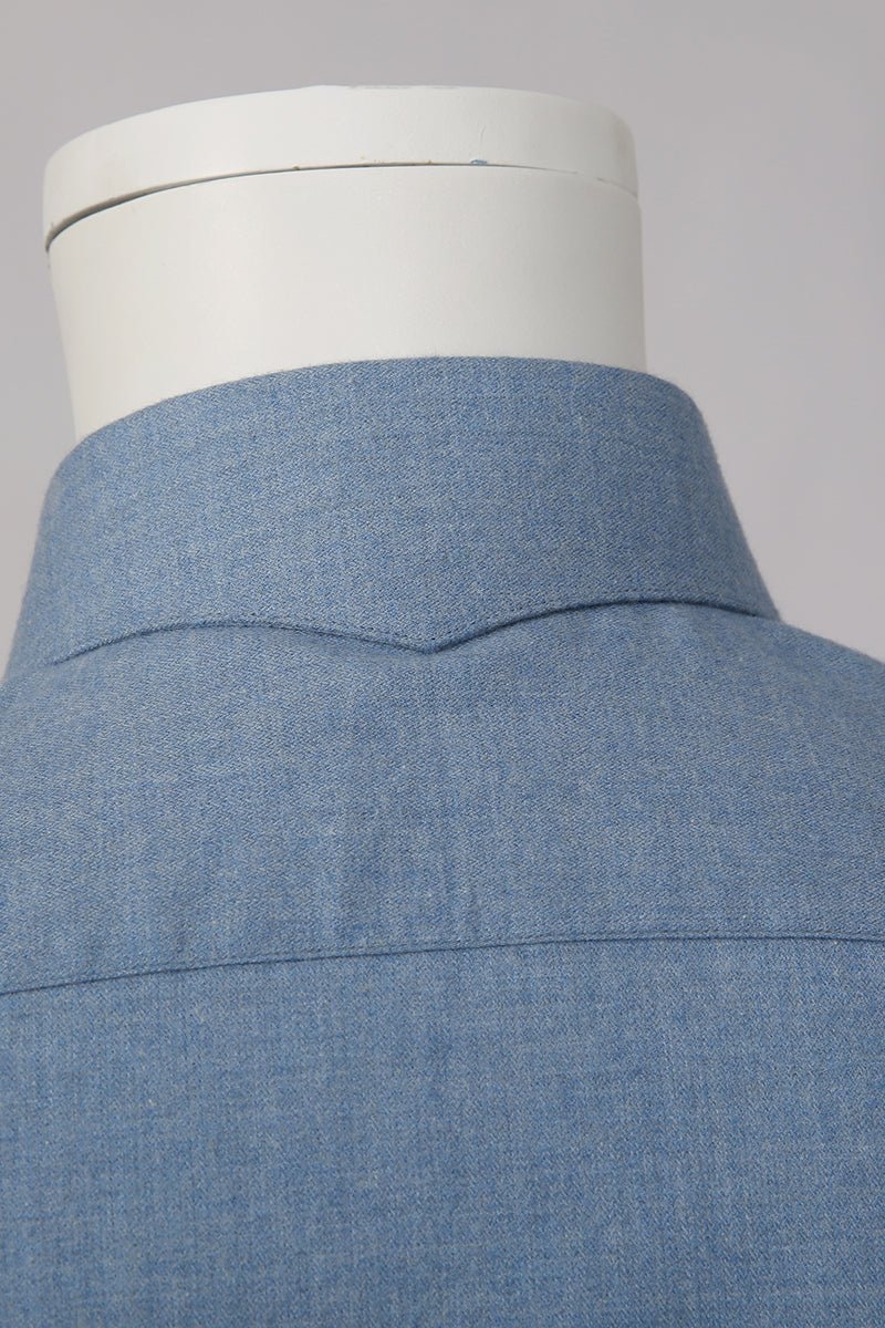 Cotton & Wool Brushed Shirt - The Drafting Room