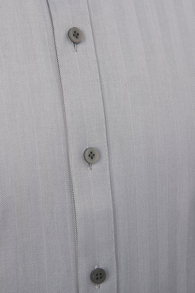 Herringbone Cotton Shirt - The Drafting Room