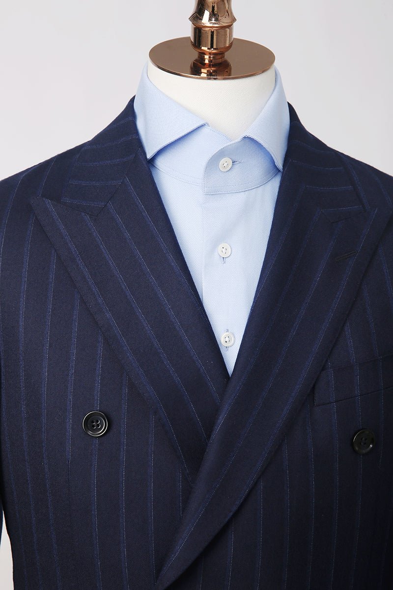 Pinstripe Double - Breasted Business Suit - The Drafting Room