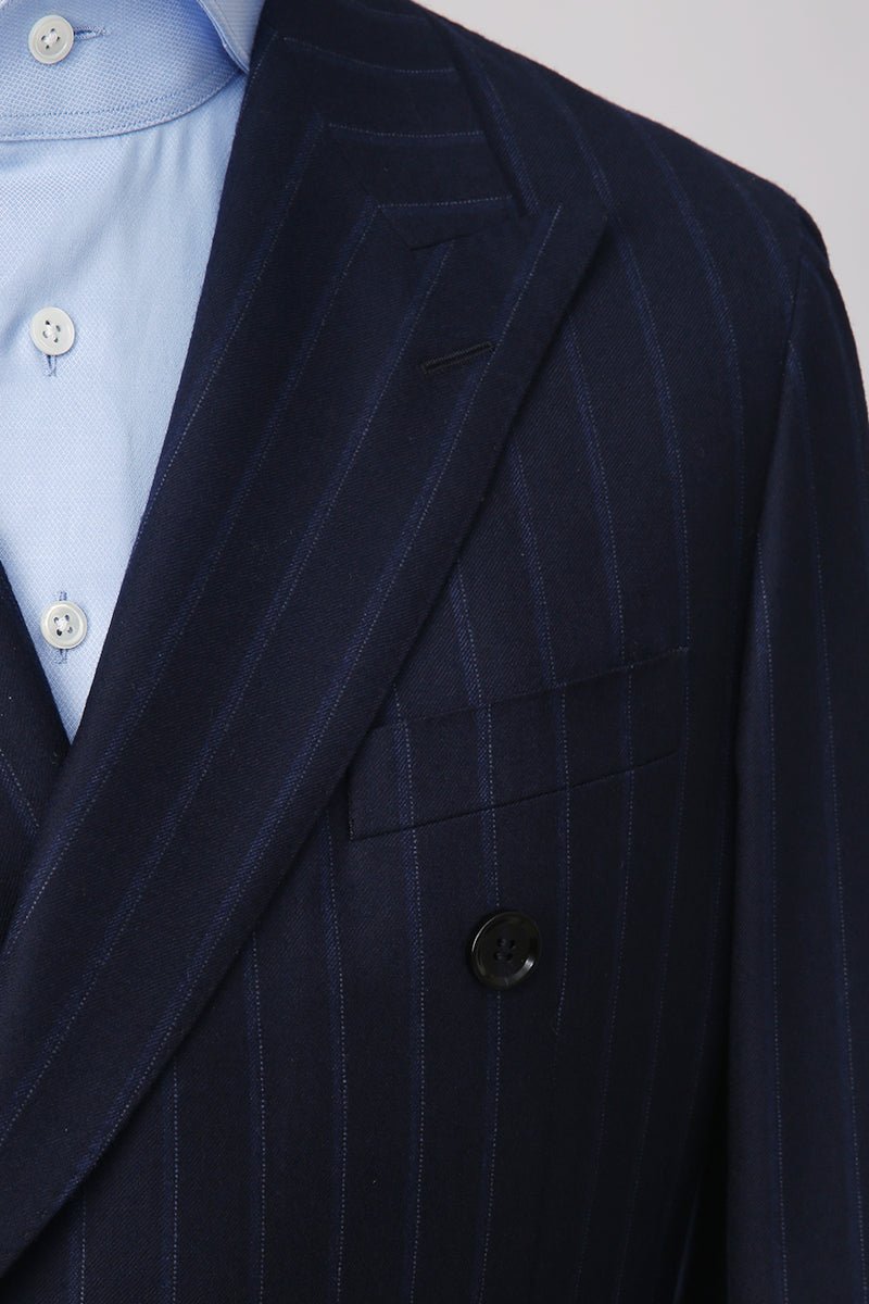 Pinstripe Double - Breasted Business Suit - The Drafting Room