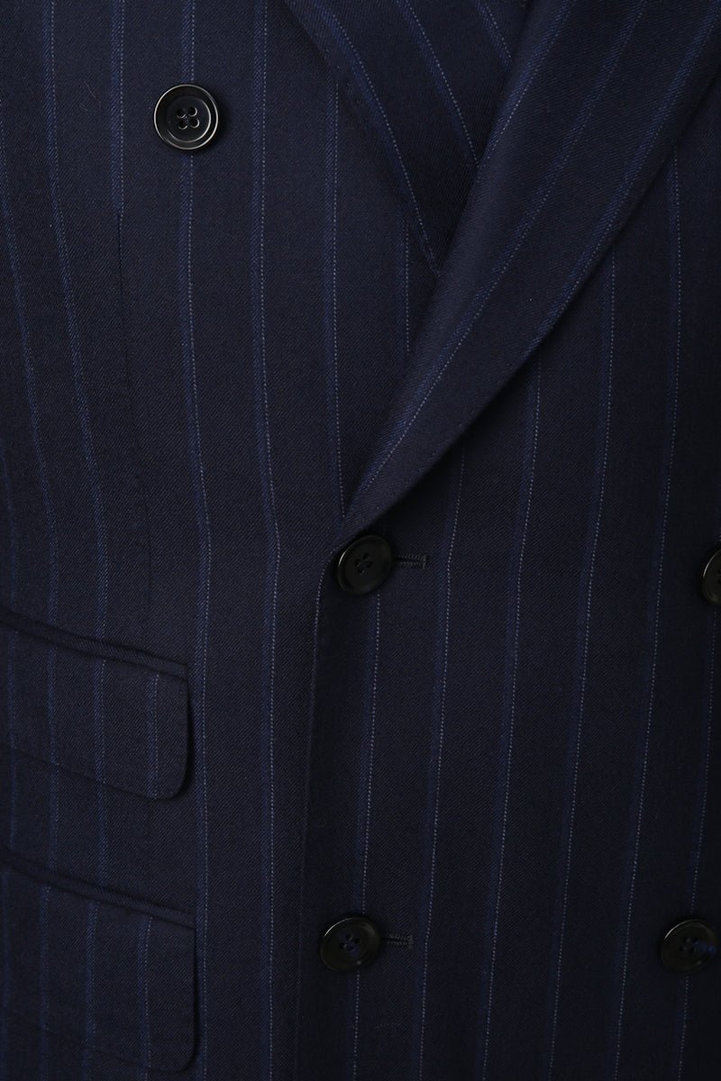 Pinstripe Double - Breasted Business Suit - The Drafting Room