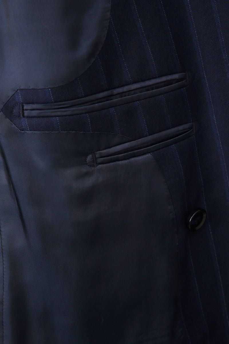 Pinstripe Double - Breasted Business Suit - The Drafting Room