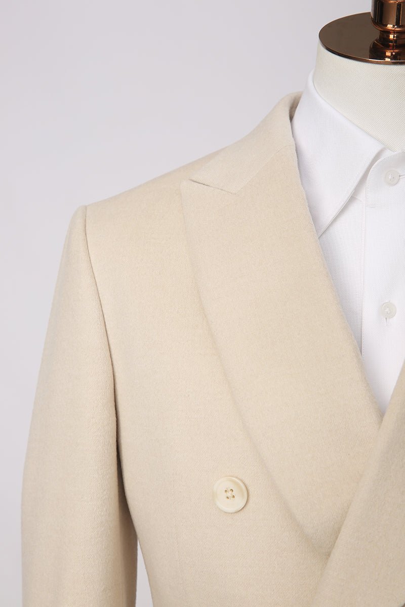 Camel Cashmere & Silk Double - Breasted Suit - The Drafting Room