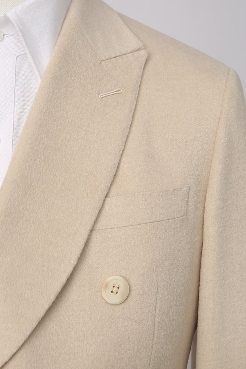 Camel Cashmere & Silk Double - Breasted Suit - The Drafting Room