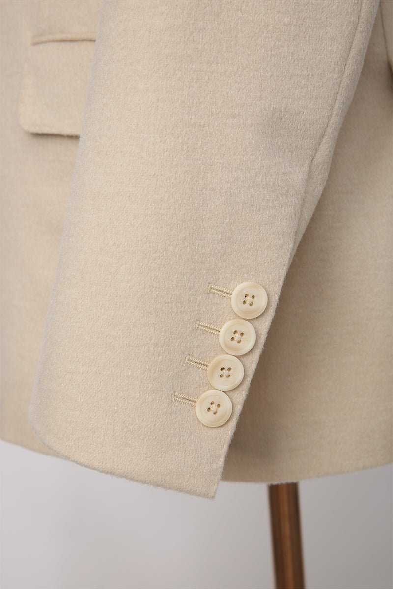 Camel Cashmere & Silk Double - Breasted Suit - The Drafting Room