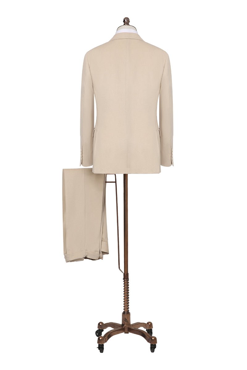 Camel Cashmere & Silk Double - Breasted Suit - The Drafting Room