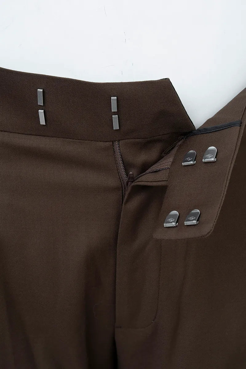 The Side-Tab Pleated Wool Trouser