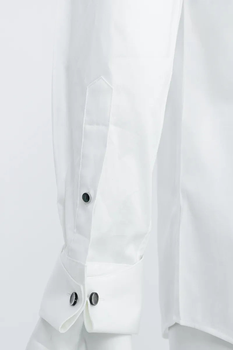 Textured Spread-Collar Dress Shirt