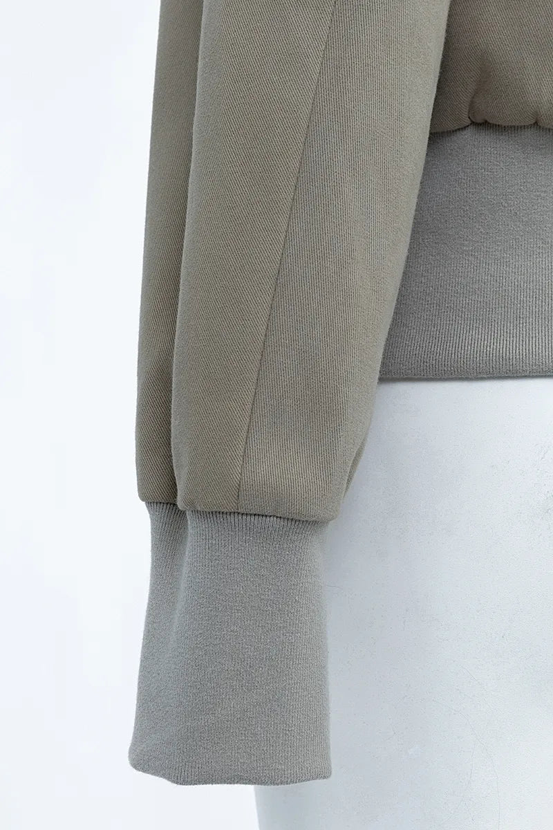 The Ribbed-Hem Cropped Jacket