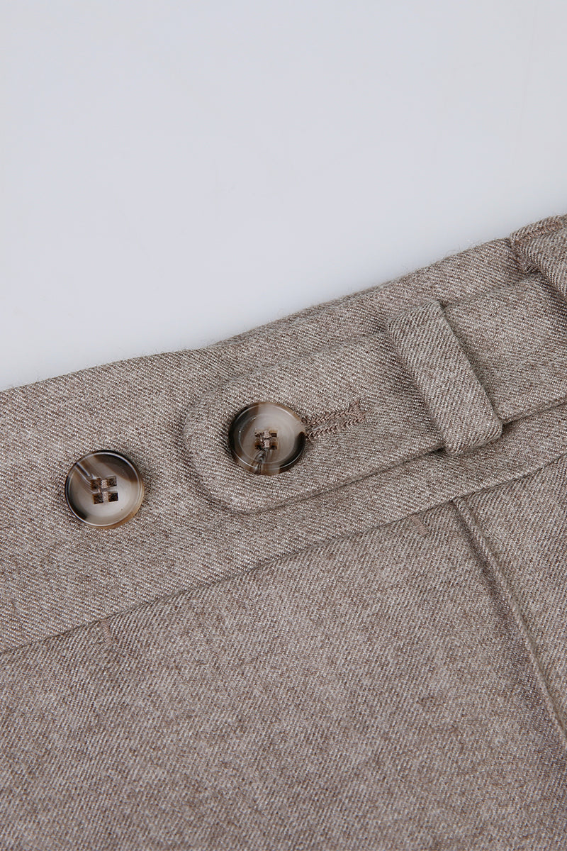 Light Brown Flannel - 2 Piece Suit 60 / Short