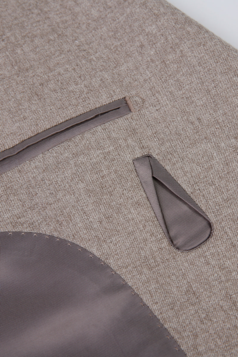 Light Brown Flannel - 2 Piece Suit 60 / Short