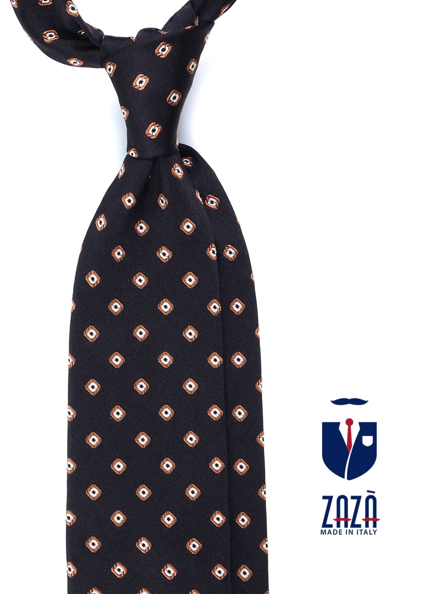 Luxury 3-Fold Silk Necktie in Black