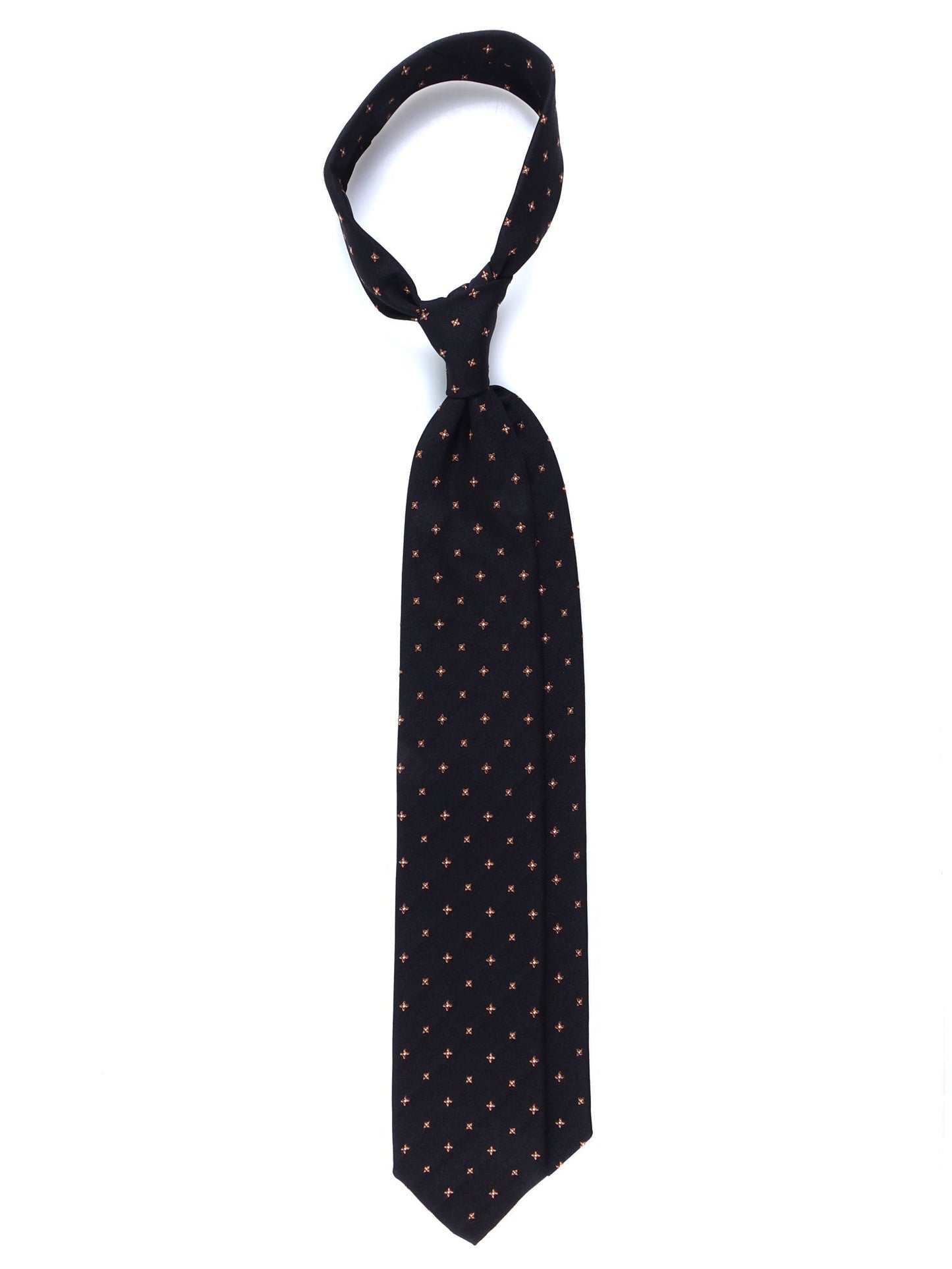 Luxury 3-Fold Silk Necktie in Black