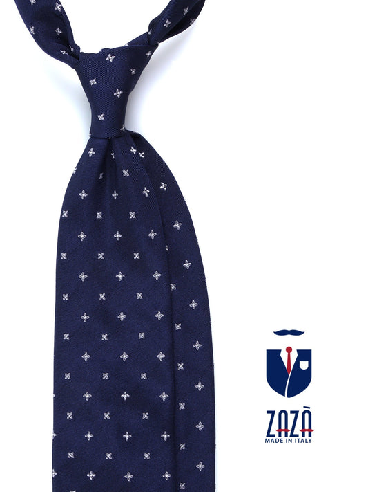 Luxury 3-Fold Silk Necktie in Blue