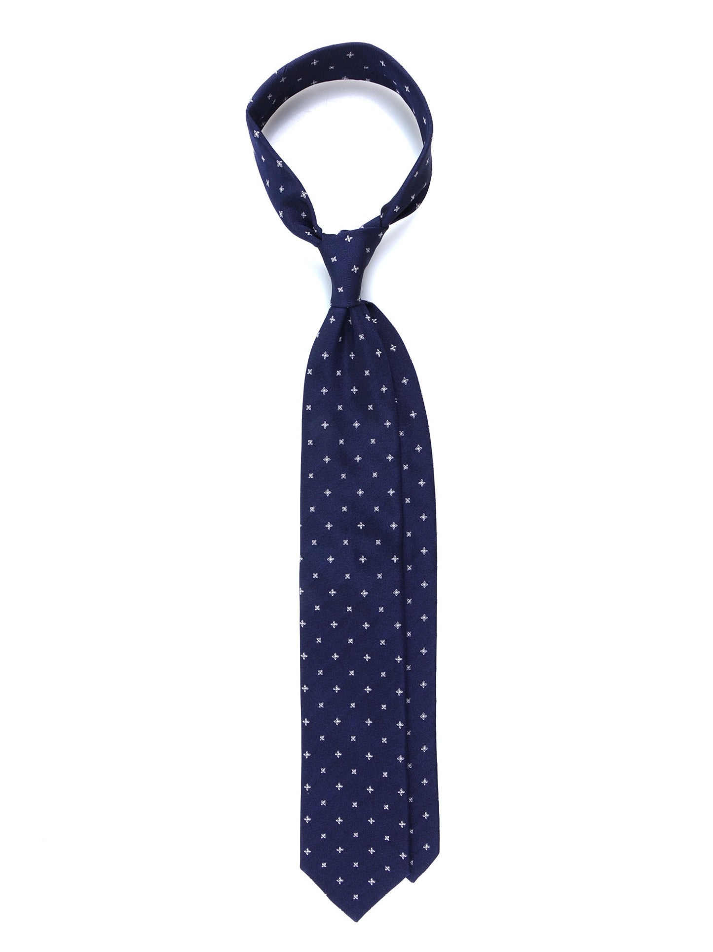 Luxury 3-Fold Silk Necktie in Blue
