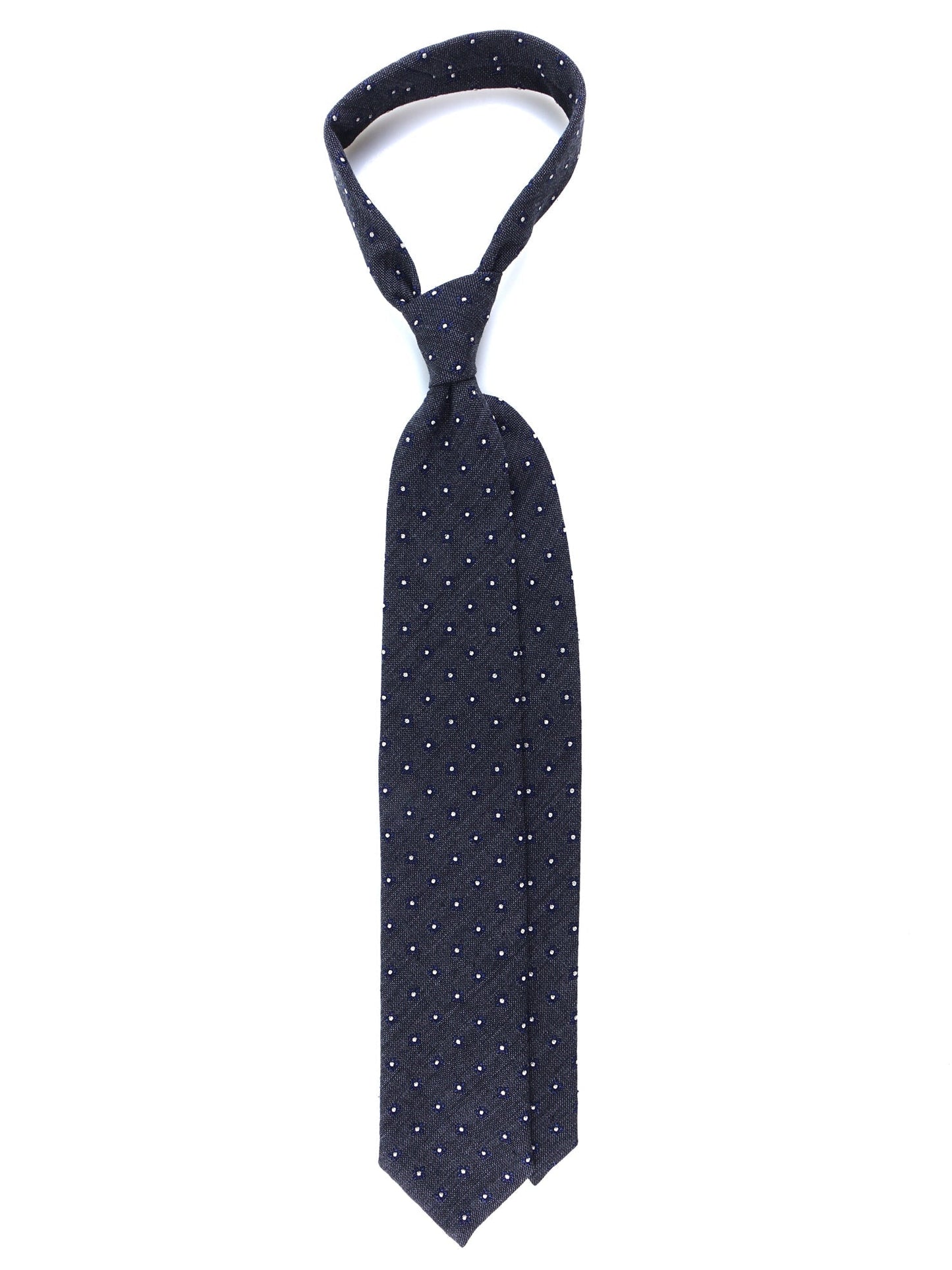 Luxury 3-Fold Silk Necktie in Grey