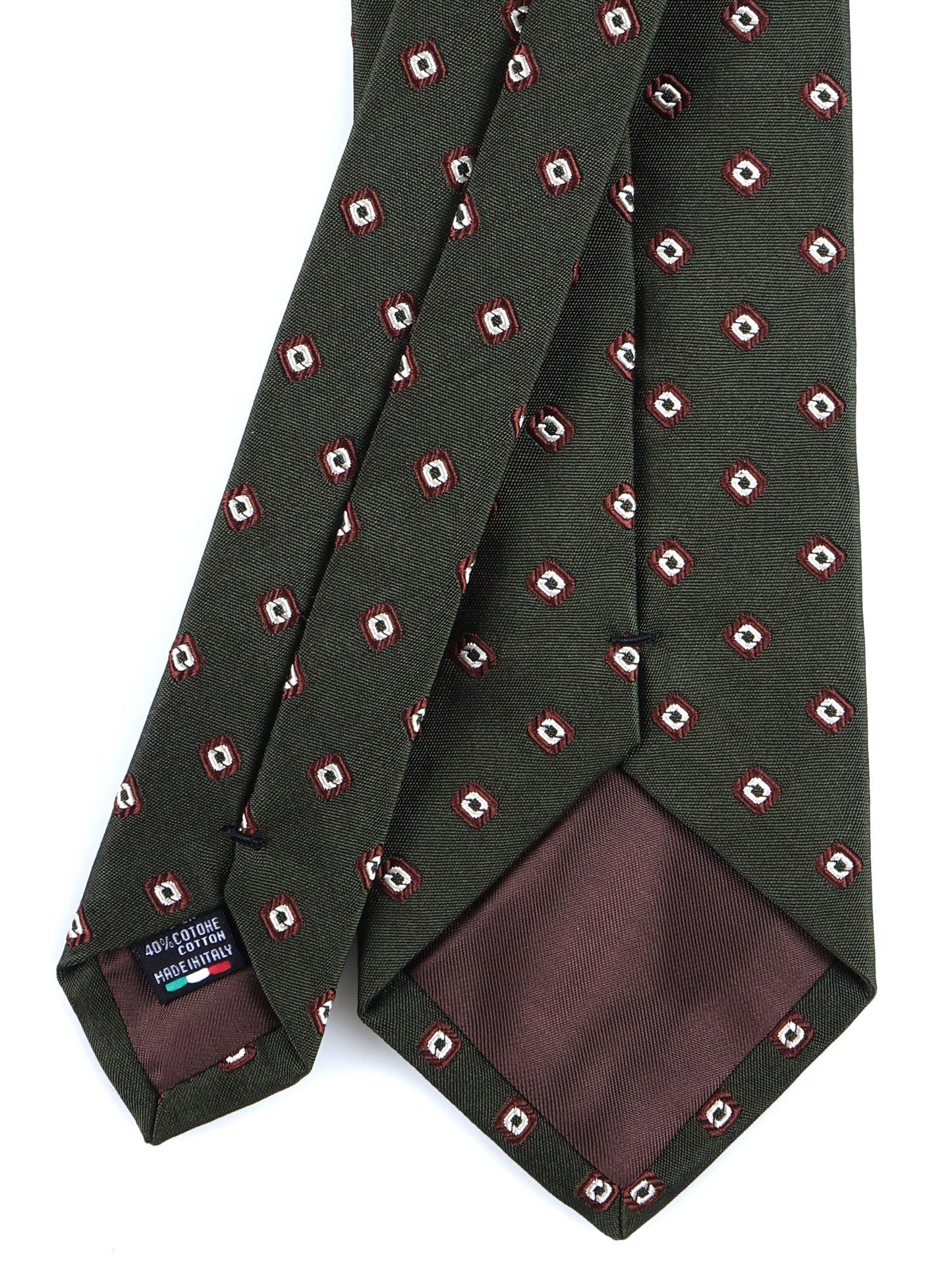 Luxury 3-Fold Silk Necktie in Green