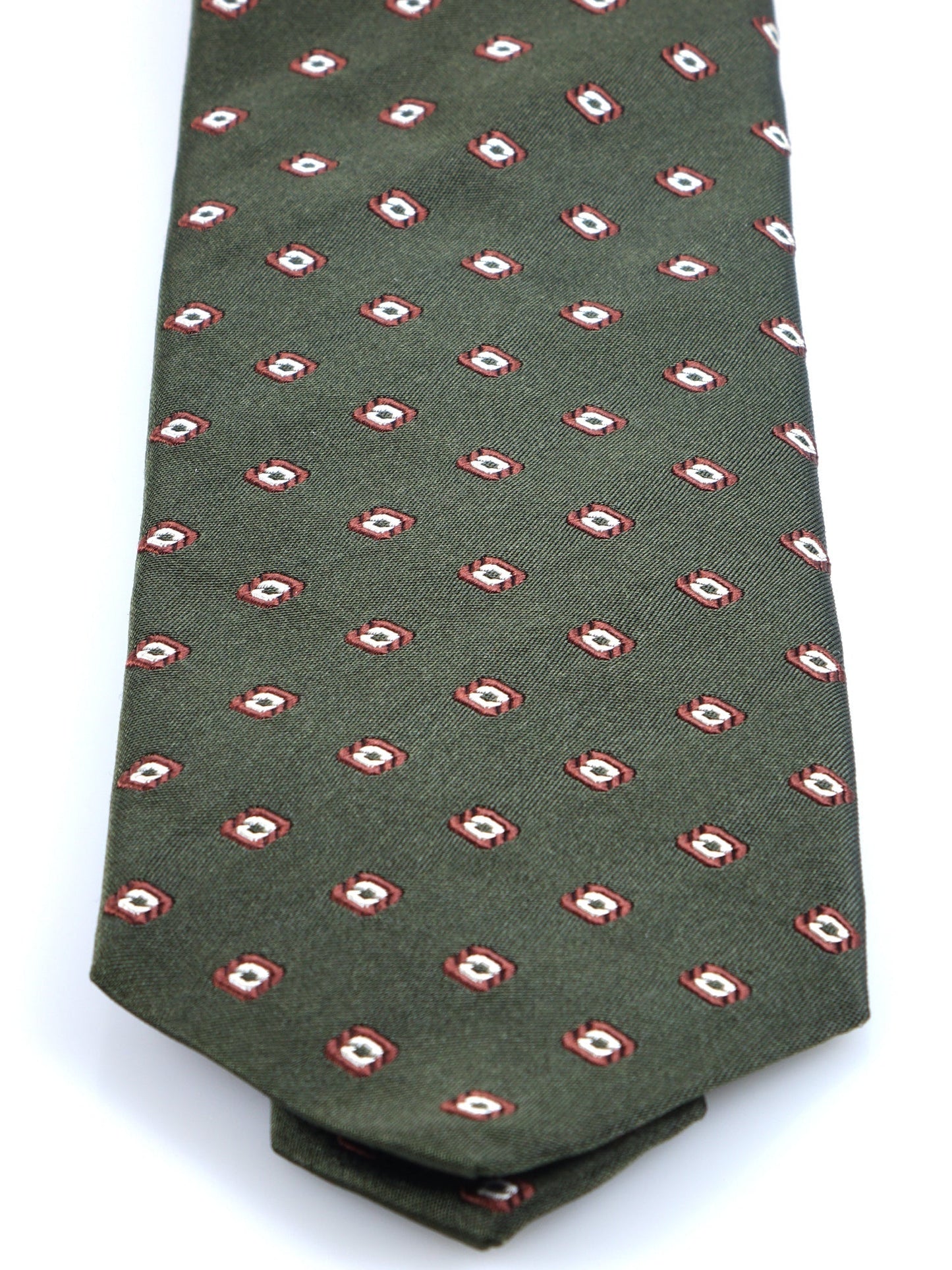 Luxury 3-Fold Silk Necktie in Green