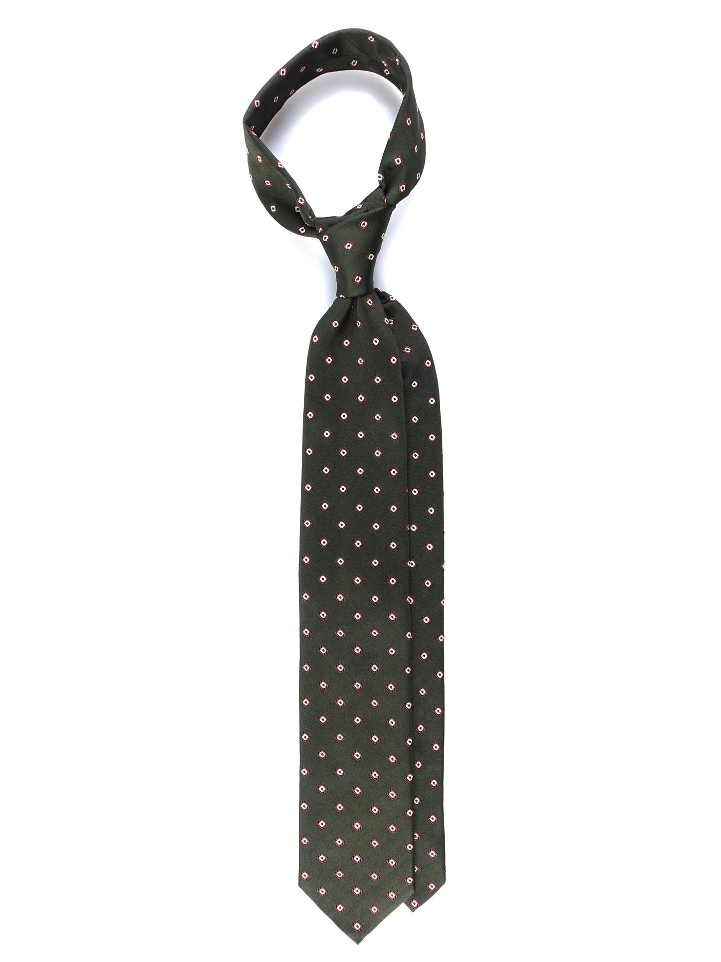 Luxury 3-Fold Silk Necktie in Green
