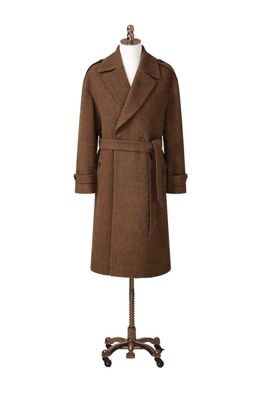 Wool Double - Breasted Overcoat - The Drafting Room