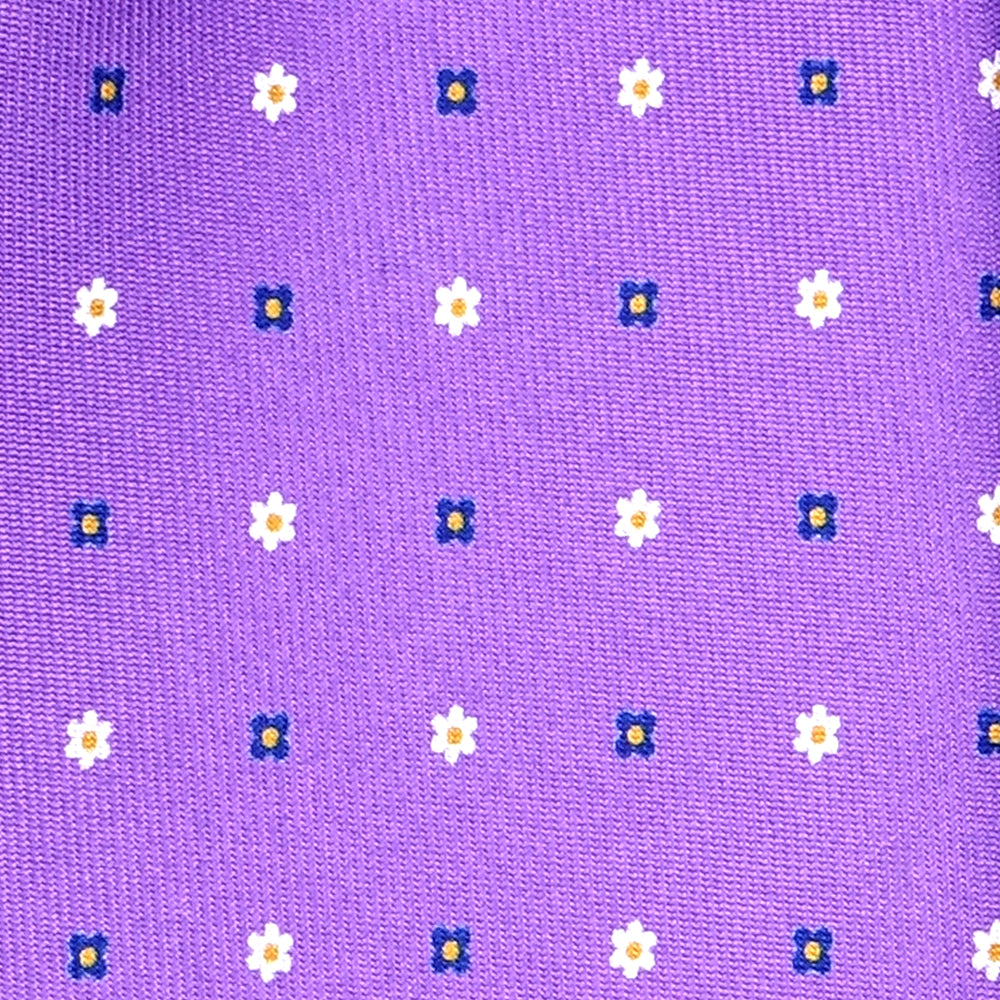 Luxury 3-Fold Silk Necktie in Purple