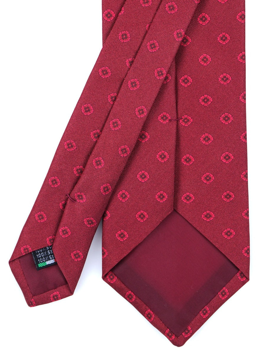 Luxury 3-Fold Silk Necktie in Red