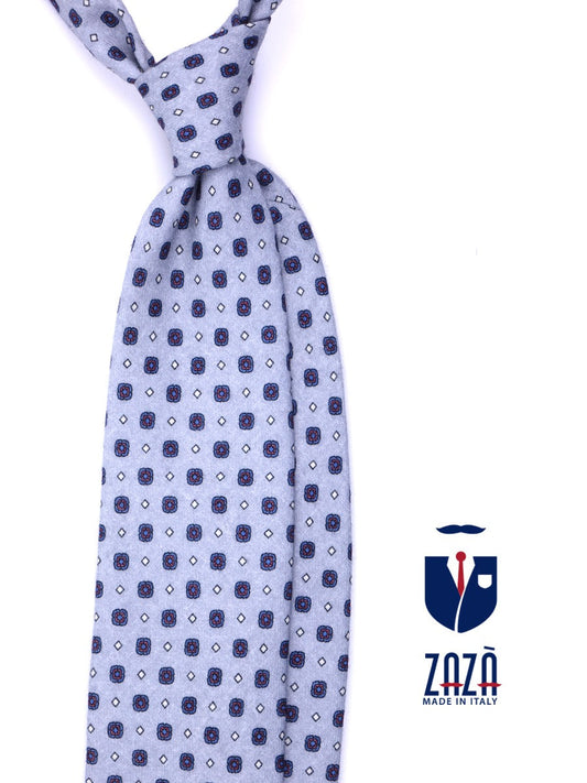 Luxury 3-Fold Wool Necktie in Gray