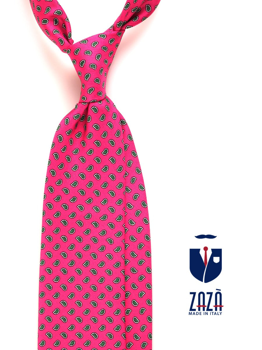 Luxury 3-Fold Silk Necktie in Pink