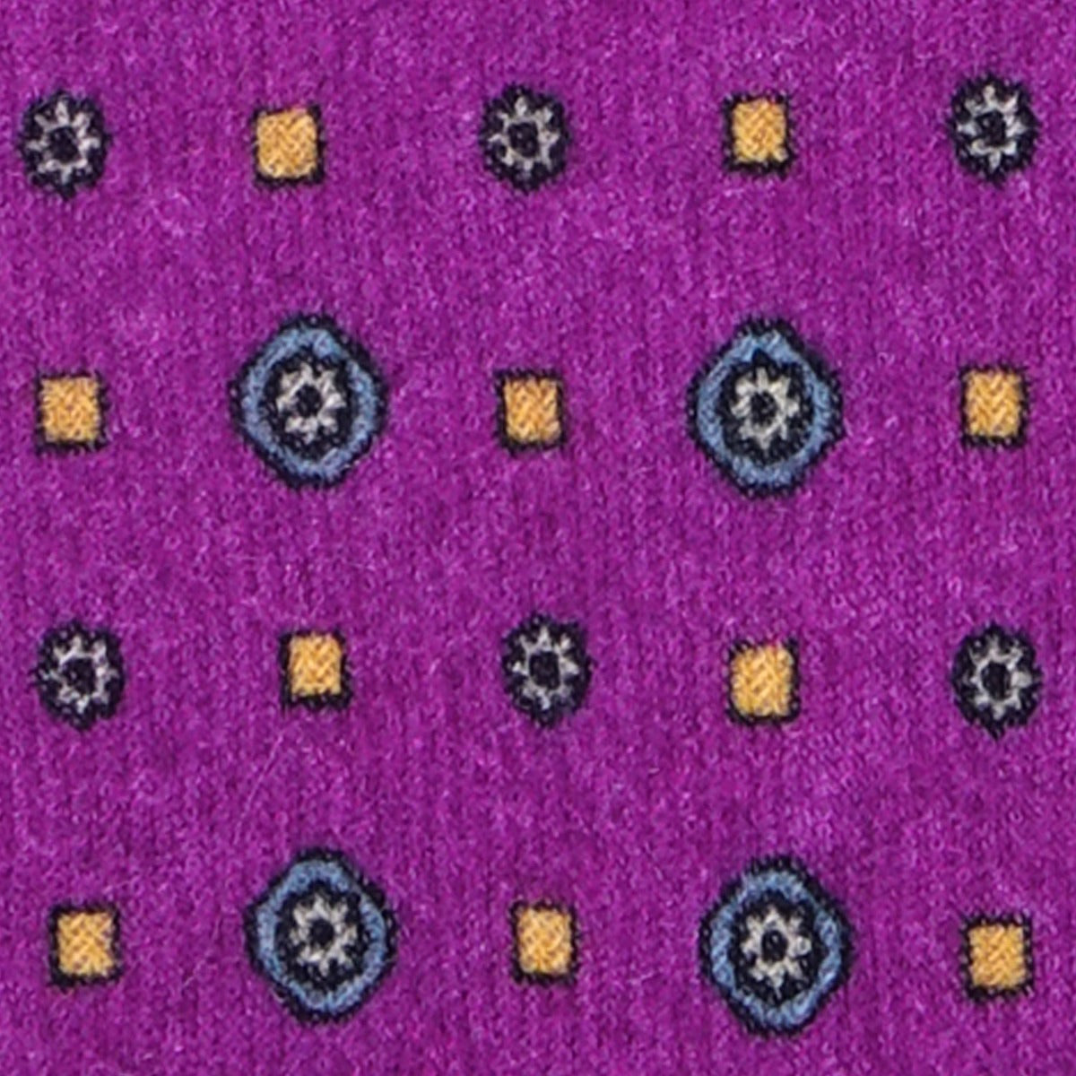 Luxury 3-Fold Wool Necktie in Purple