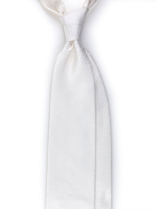 Luxury 3-Fold Silk Necktie in White