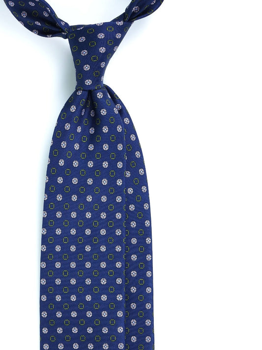 Luxury 3-Fold Silk Necktie in Blue