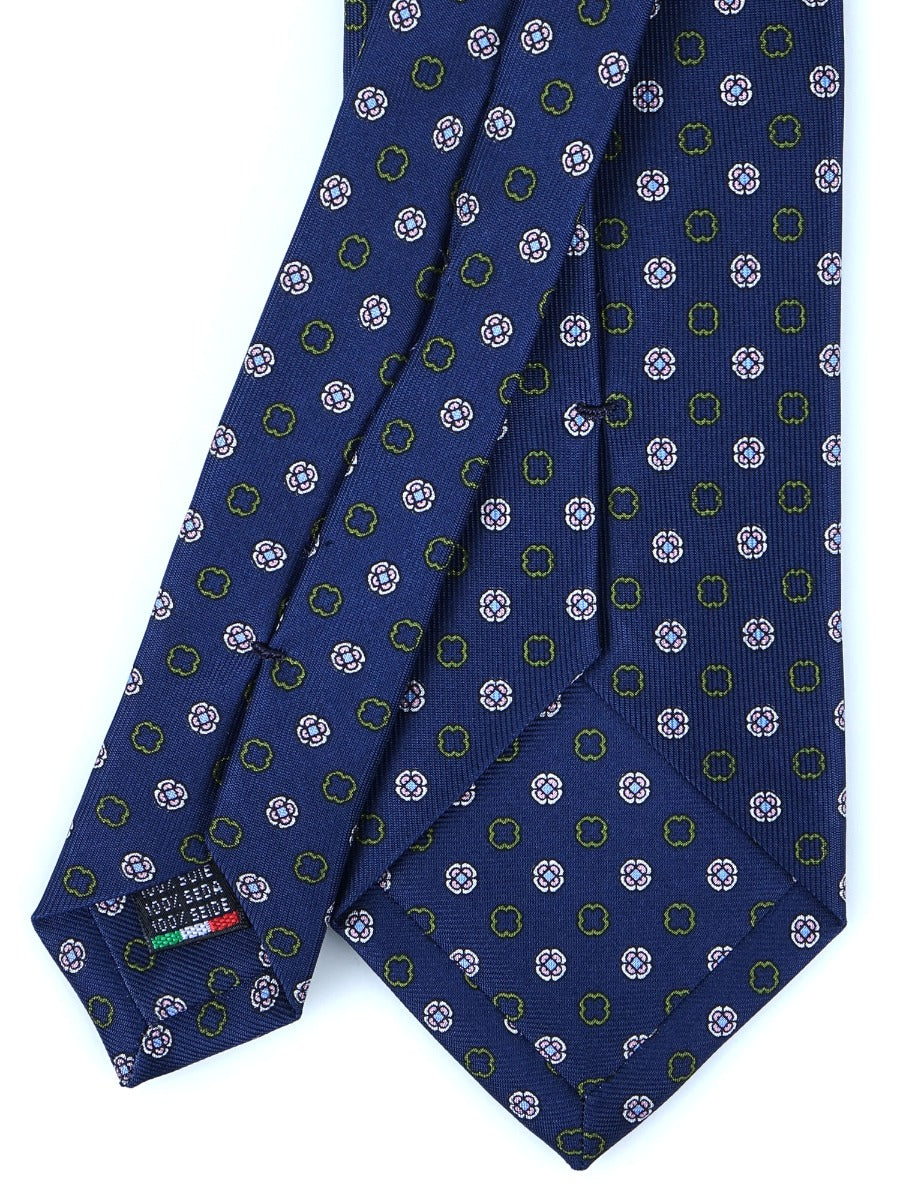 Luxury 3-Fold Silk Necktie in Blue