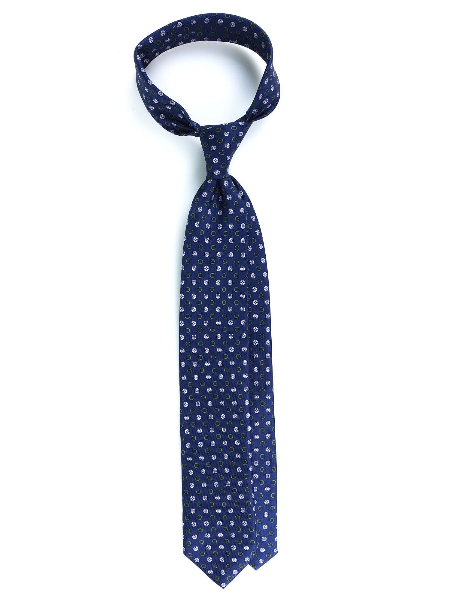 Luxury 3-Fold Silk Necktie in Blue