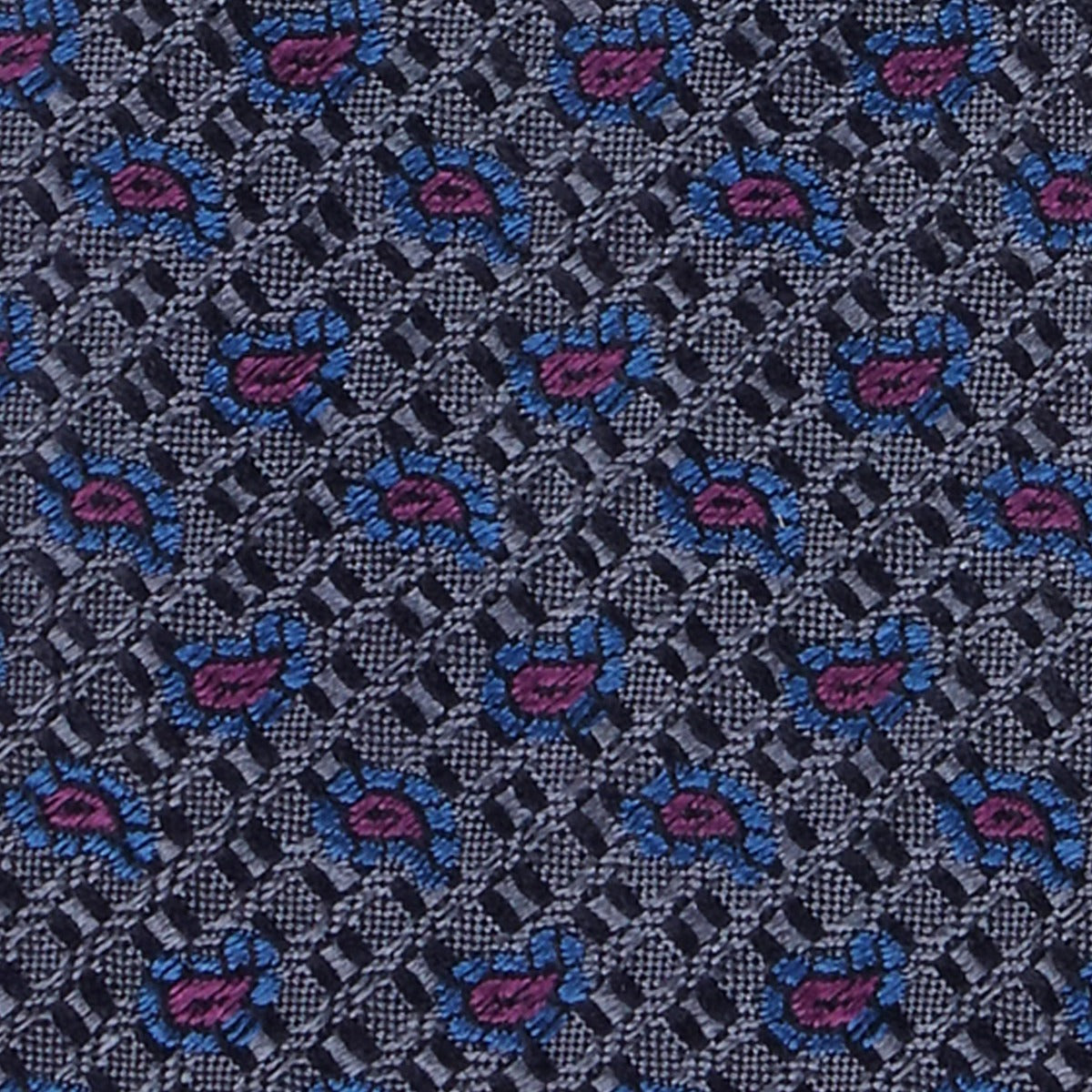 Luxury 3-Fold Silk Necktie in Grey