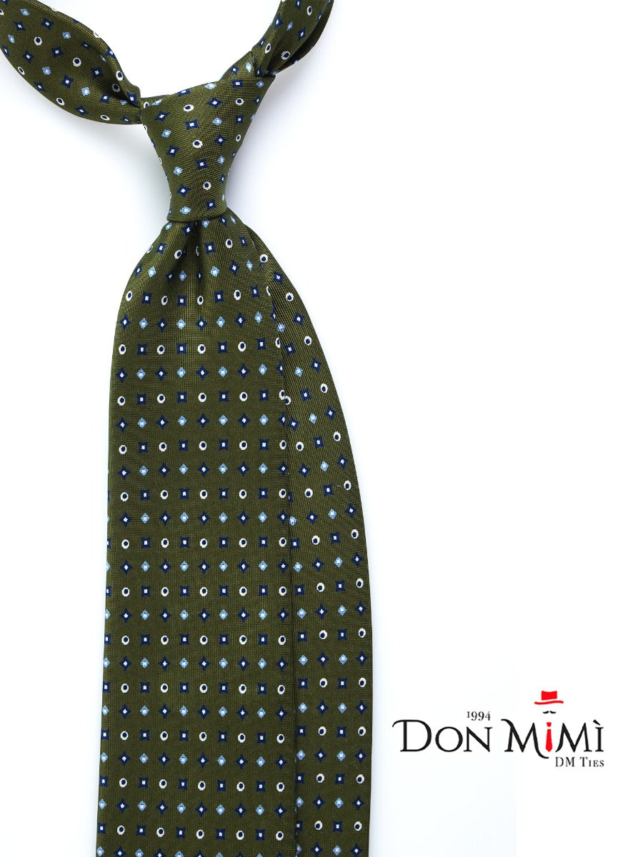Luxury 3-Fold Silk Necktie in Green