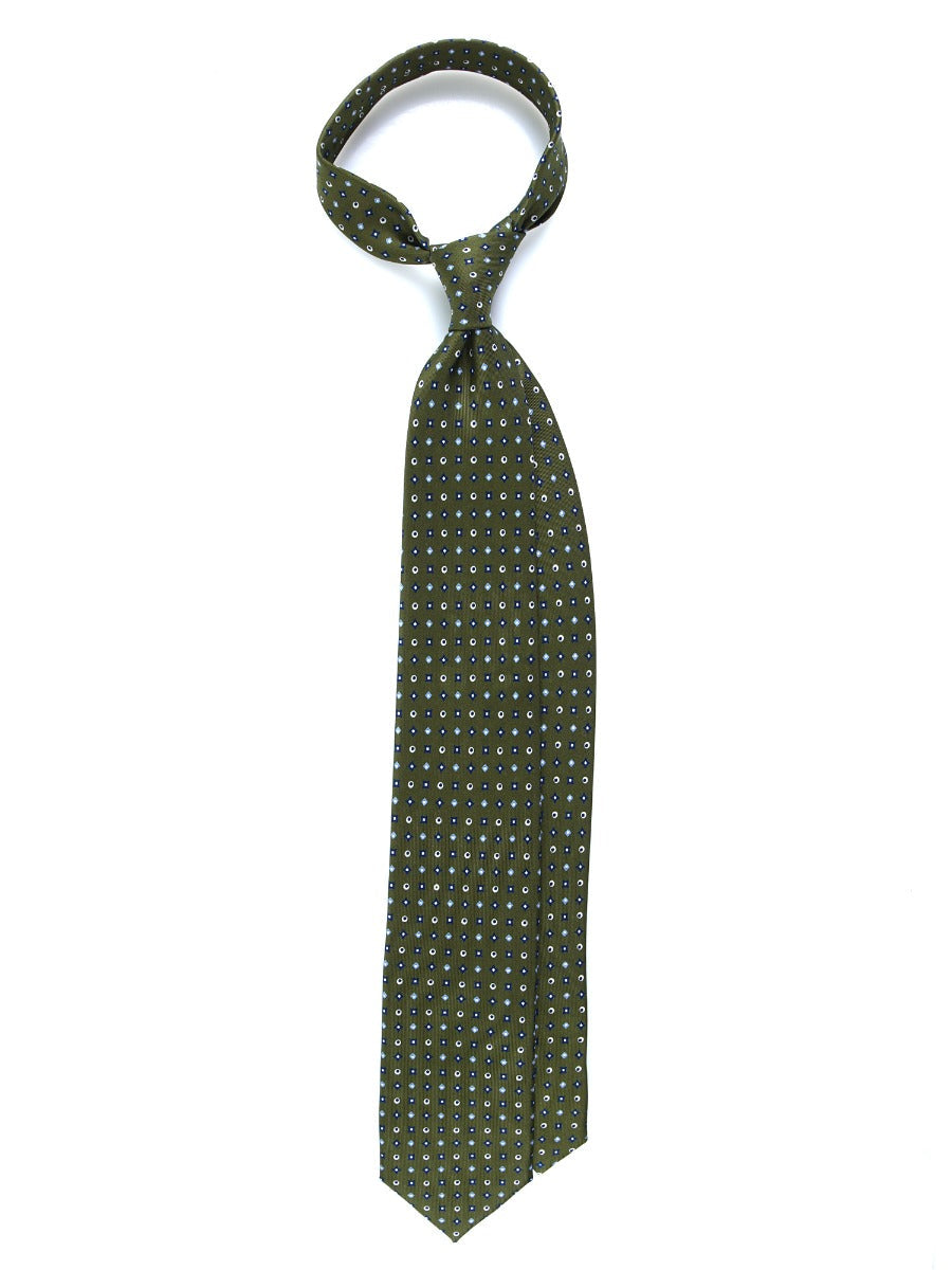 Luxury 3-Fold Silk Necktie in Green