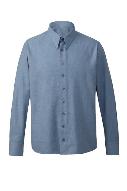 Cotton & Wool Brushed Shirt - The Drafting Room