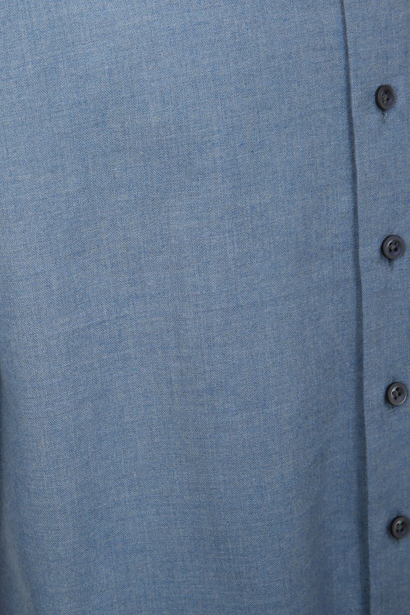 Cotton & Wool Brushed Shirt - The Drafting Room