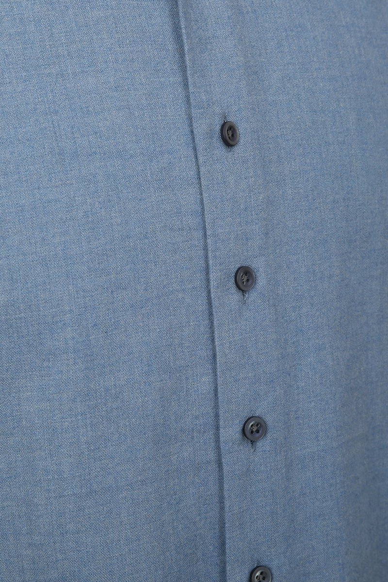 Cotton & Wool Brushed Shirt - The Drafting Room