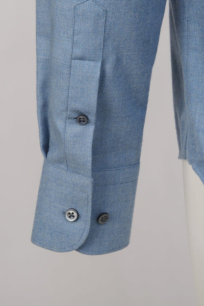 Cotton & Wool Brushed Shirt - The Drafting Room