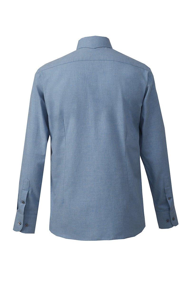 Cotton & Wool Brushed Shirt - The Drafting Room
