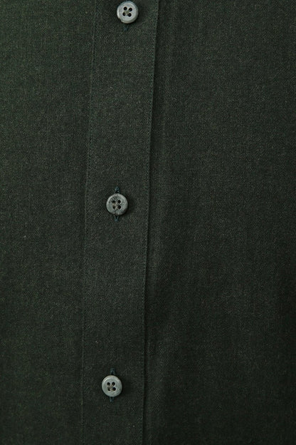 Bottle Green Cotton Blend Shirt - The Drafting Room