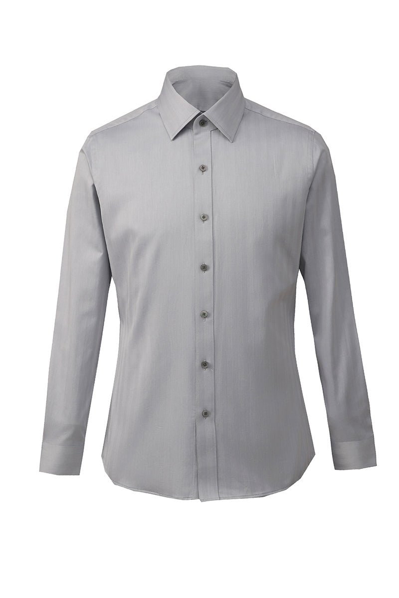 Herringbone Cotton Shirt - The Drafting Room