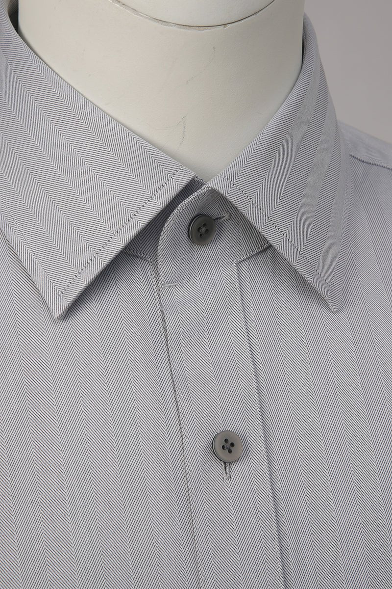 Herringbone Cotton Shirt - The Drafting Room