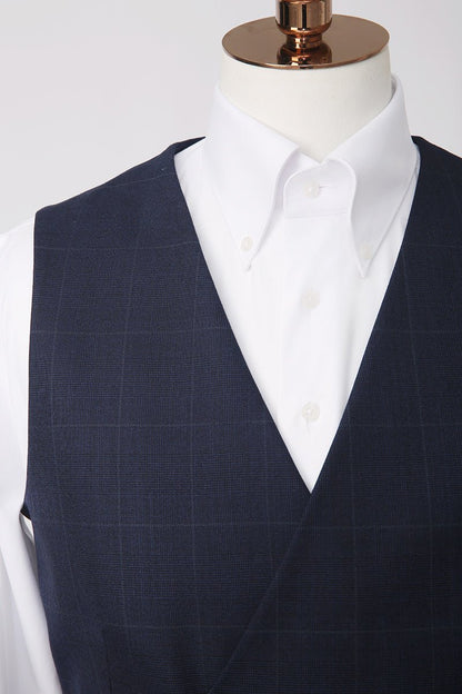 Navy Check - 3 Piece Suit - The Drafting Room