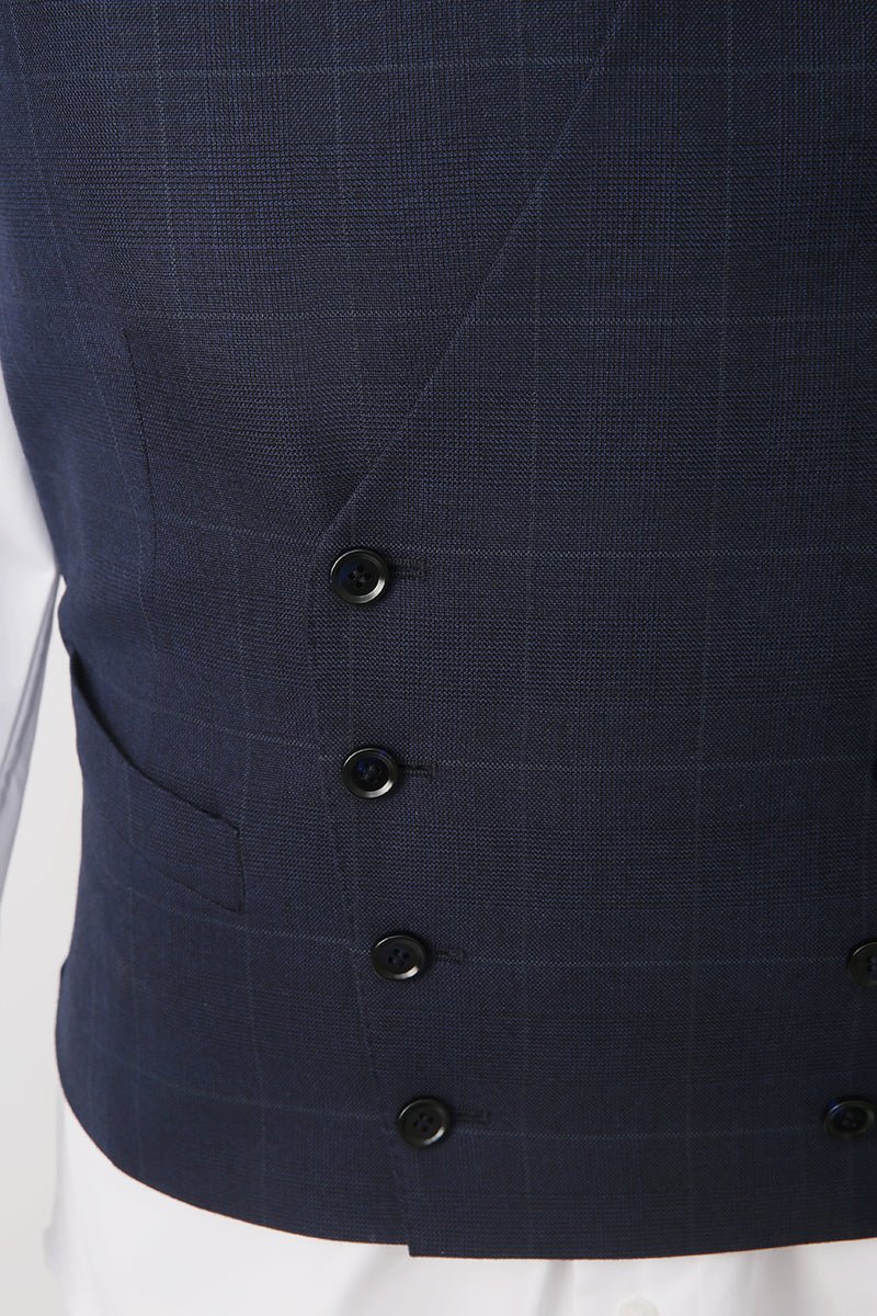 Navy Check - 3 Piece Suit - The Drafting Room
