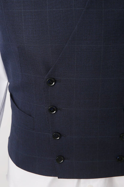 Navy Check - 3 Piece Suit - The Drafting Room
