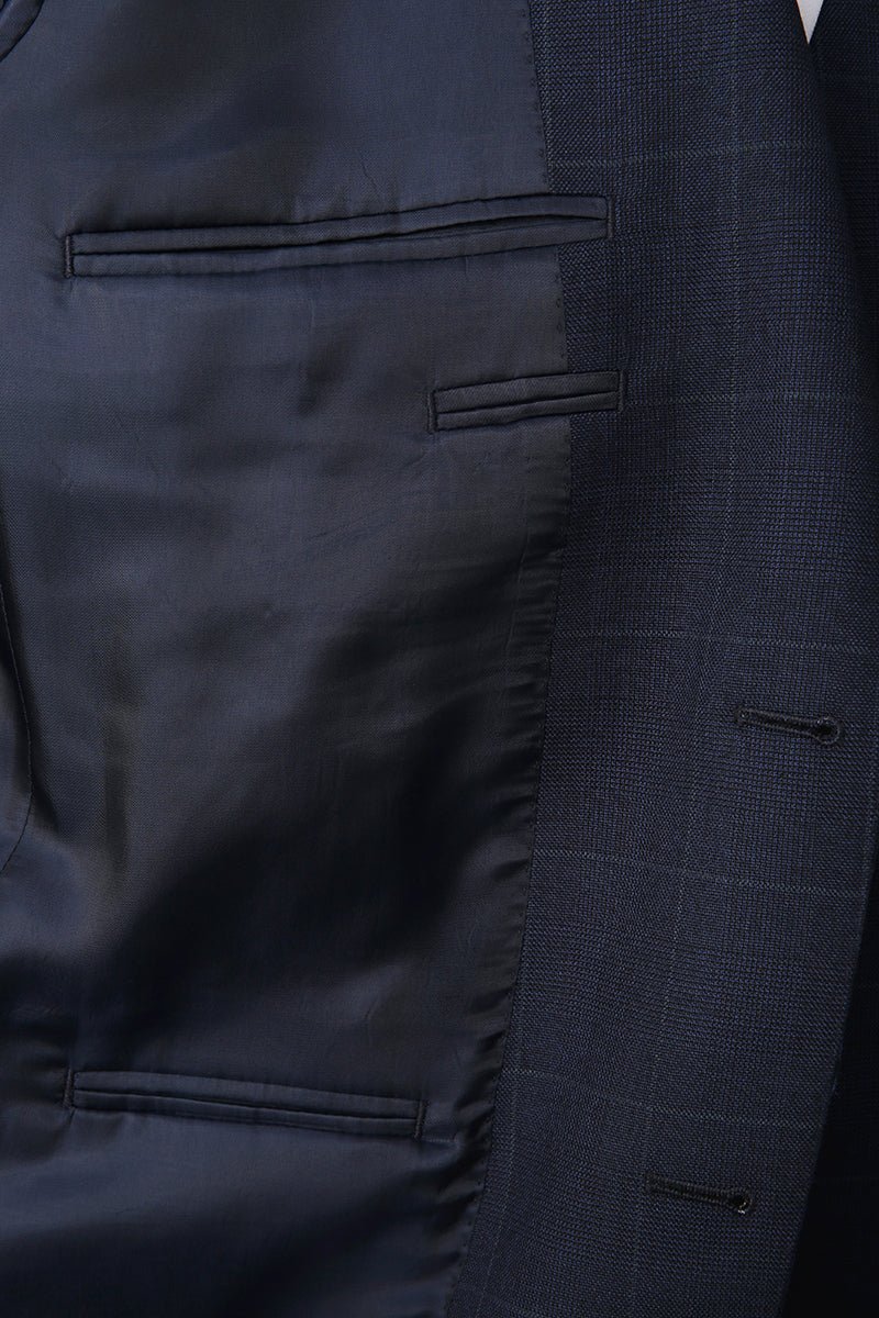Navy Check - 3 Piece Suit - The Drafting Room