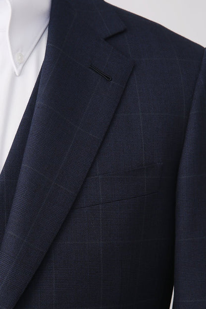 Navy Check - 3 Piece Suit - The Drafting Room