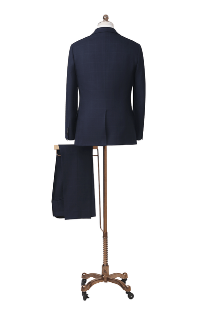 Navy Check - 3 Piece Suit - The Drafting Room